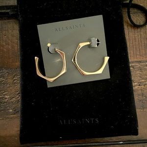 All saints gold hoop earrings